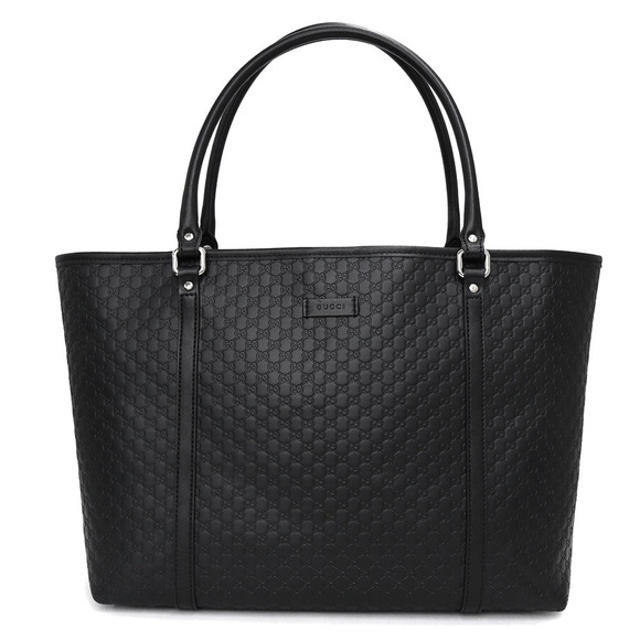Gucci Tote Bag Micro Shima Leather Embossed Black - Picture 1 of 8